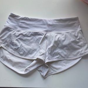 White Lululemon shorts